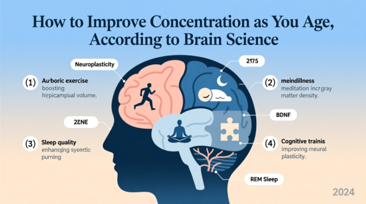 How to Improve Concentration as You Age, According to Brain Science