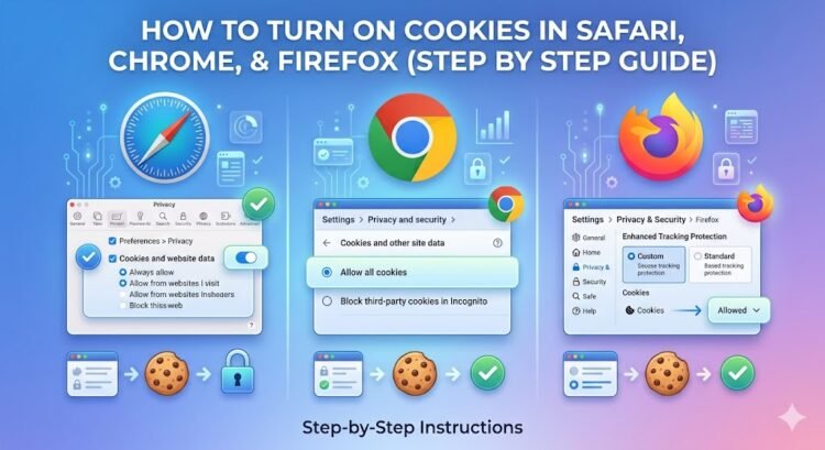 How to Turn On Cookies in Safari, Chrome, and Firefox Step by Step
