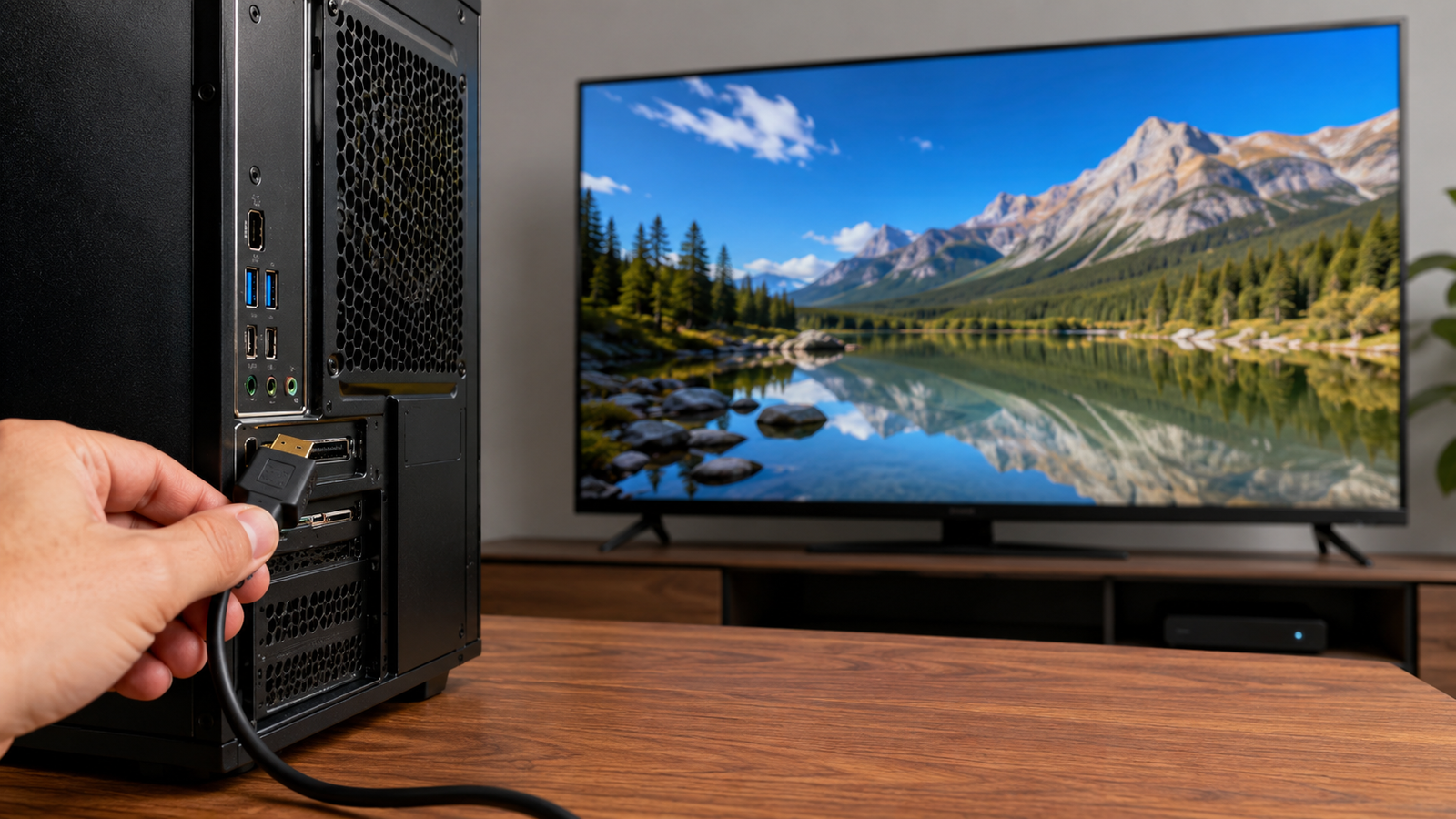 How to Connect a PC to a TV With HDMI